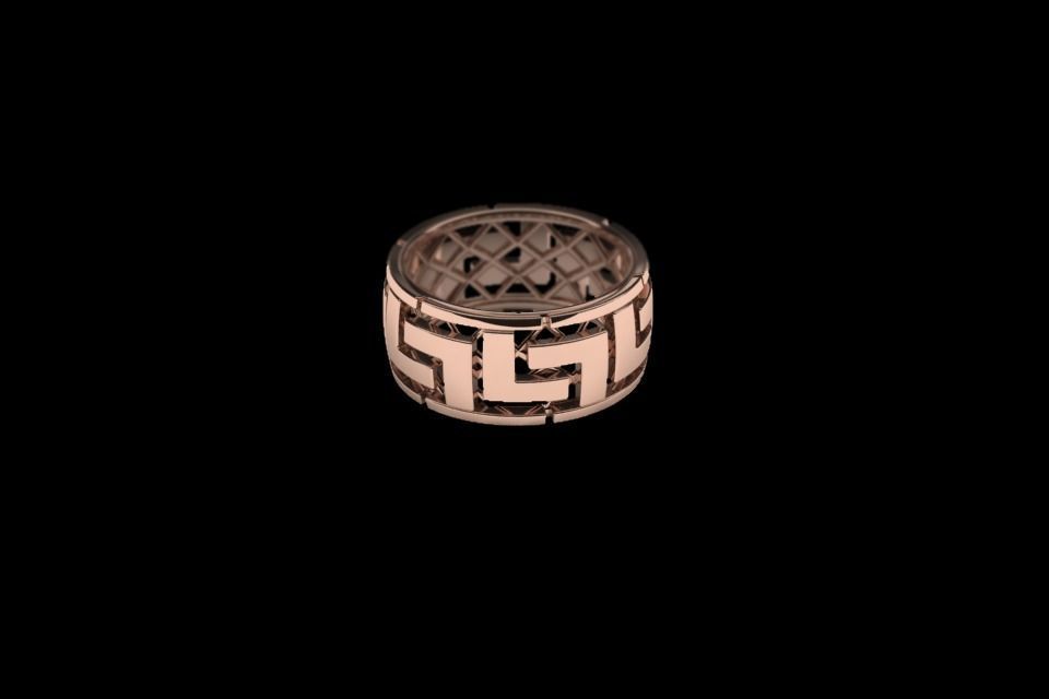 Ring Meandr ornament Free 3D print model_4