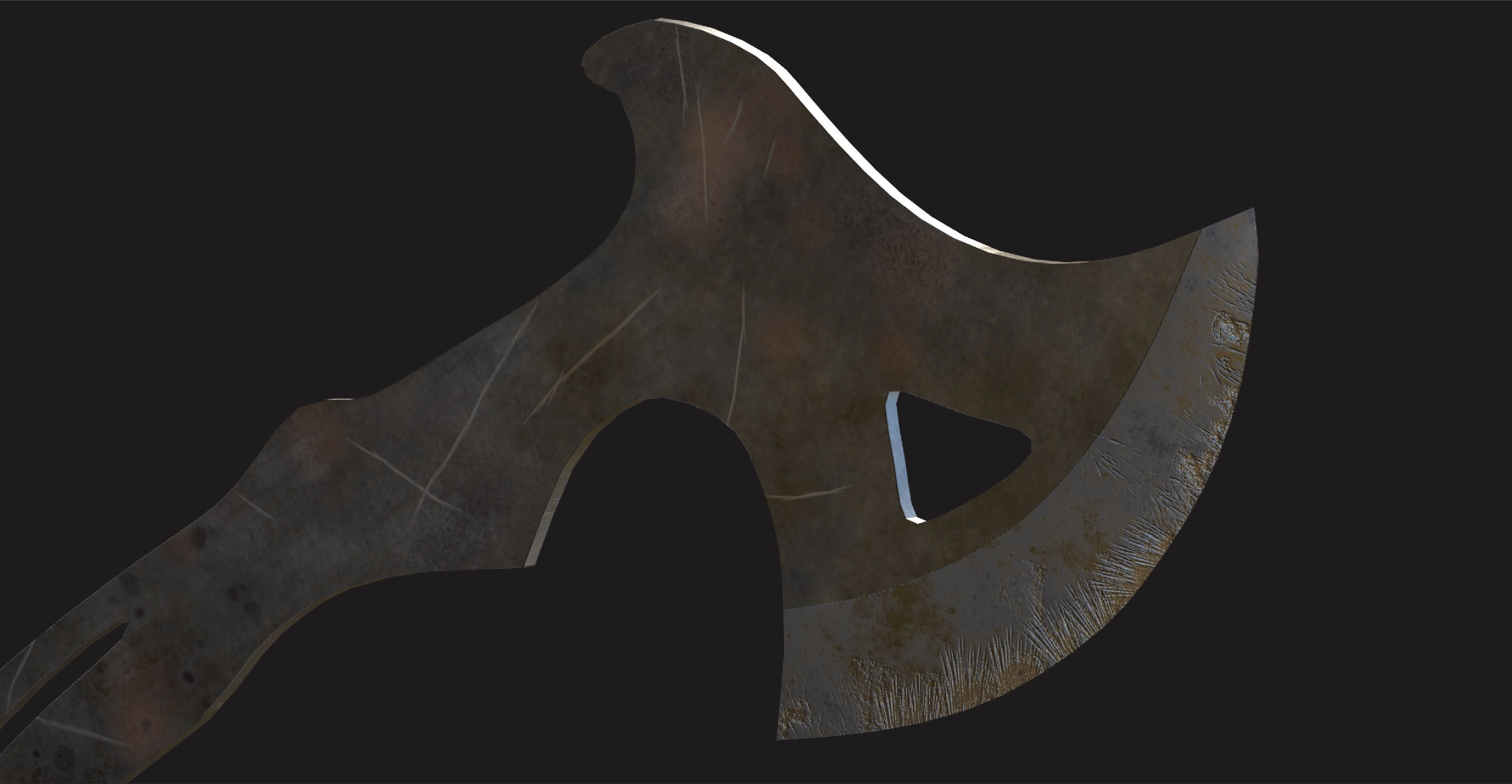 Tactical Throwing Axe Free low-poly 3D model_1