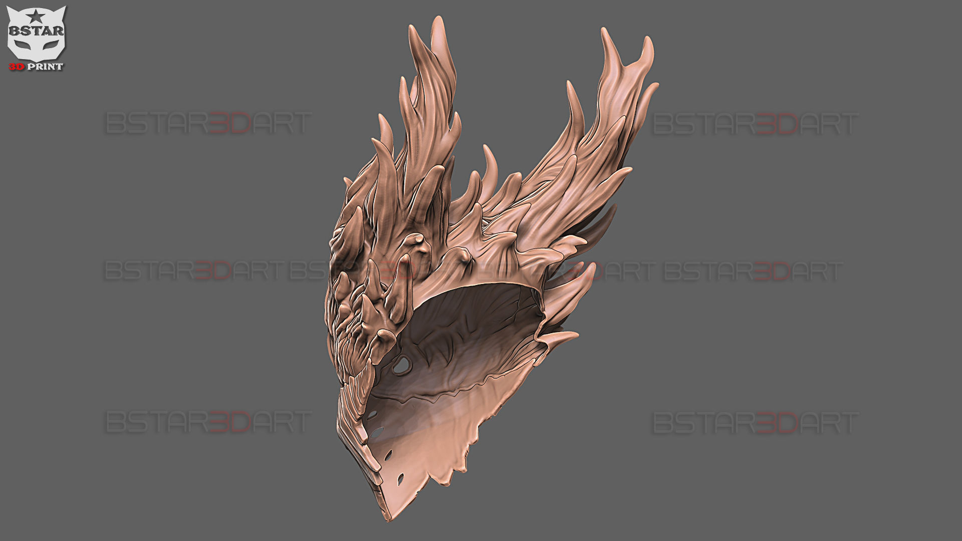 Dark Deku Mask - My Hero Academia Cosplay 3D print model_23