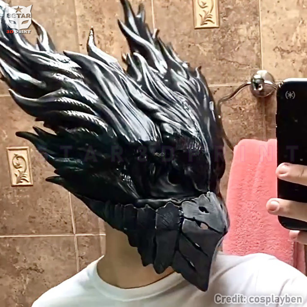 Dark Deku Mask - My Hero Academia Cosplay 3D print model_3