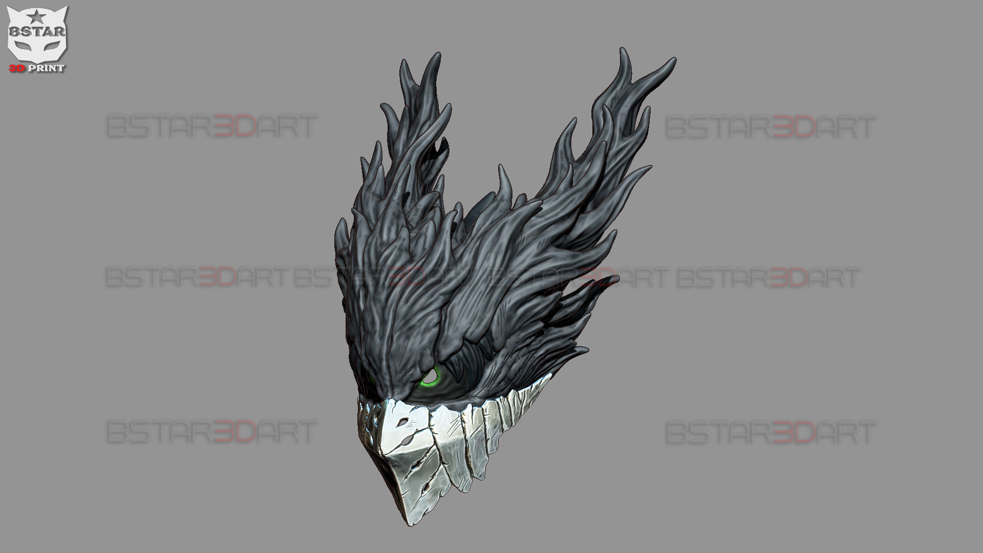 Dark Deku Mask - My Hero Academia Cosplay 3D print model_15