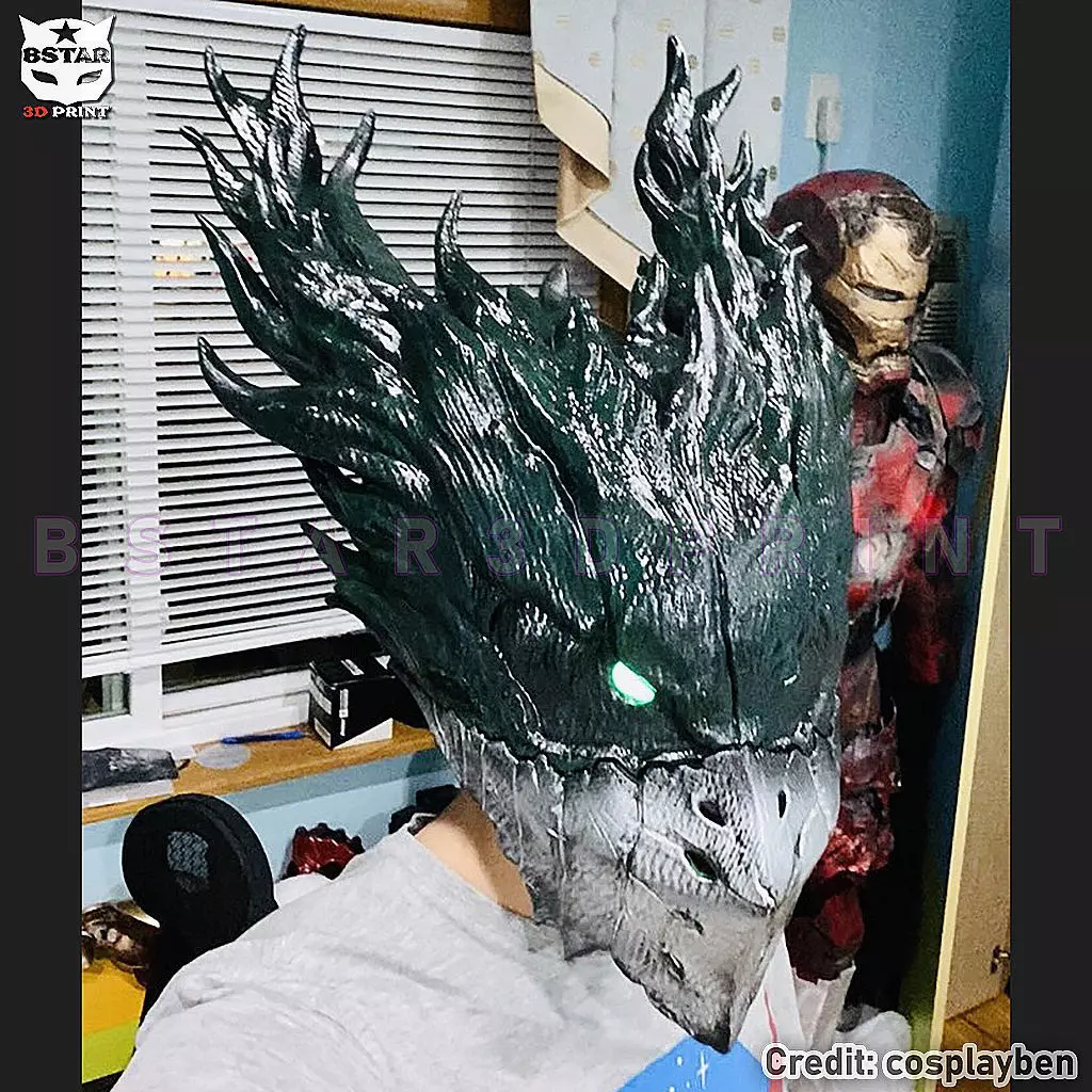 Dark Deku Mask - My Hero Academia Cosplay 3D print model_0