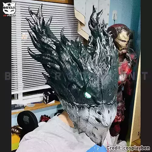 Dark Deku Mask - My Hero Academia Cosplay 3D print model Dark Deku Mask - My Hero Academia Cosplay 3D print model