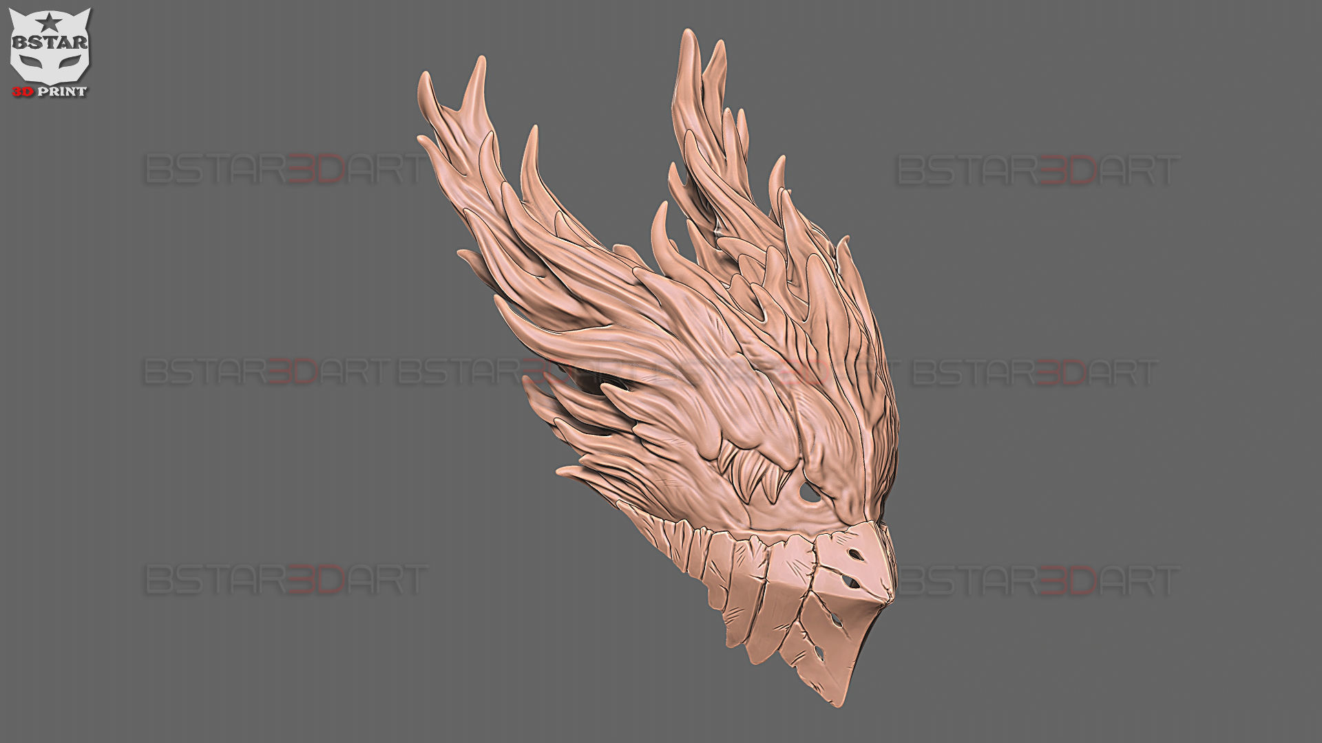 Dark Deku Mask - My Hero Academia Cosplay 3D print model_26