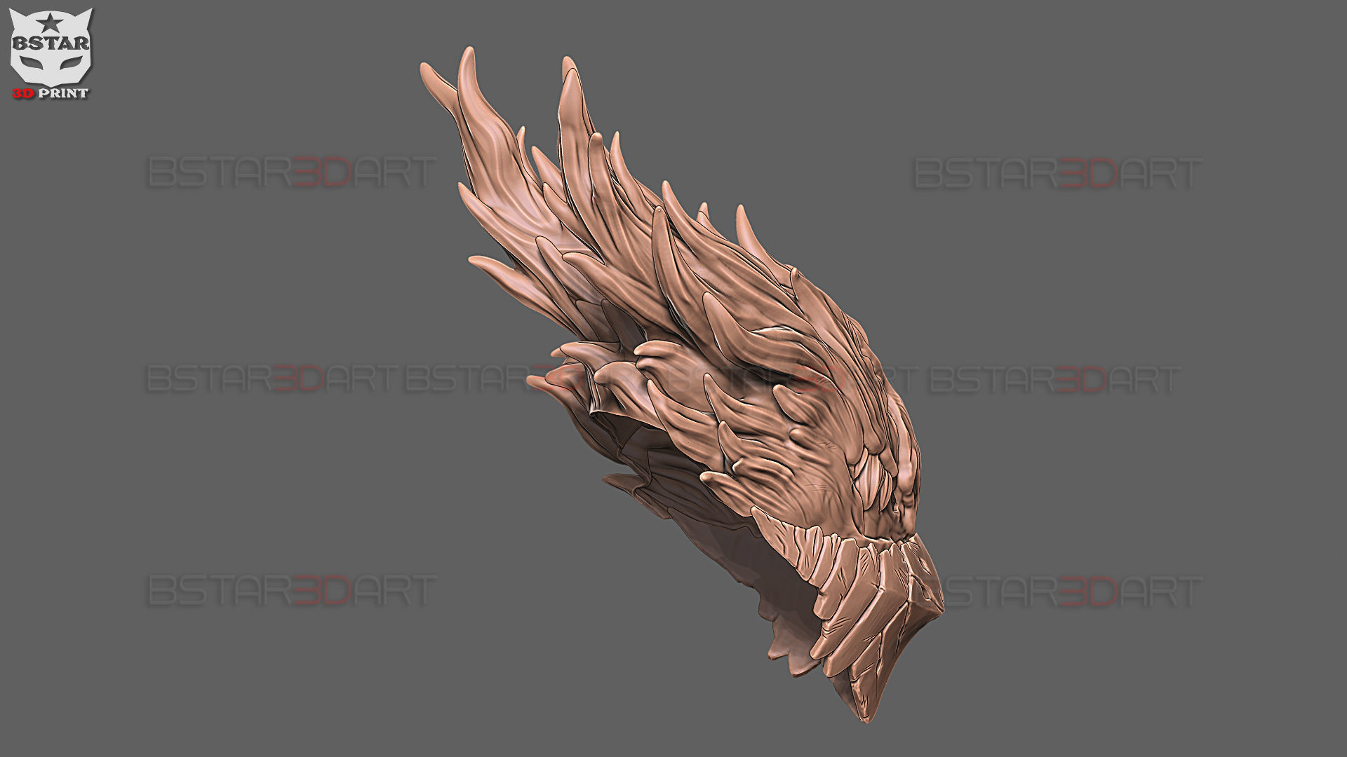 Dark Deku Mask - My Hero Academia Cosplay 3D print model_25