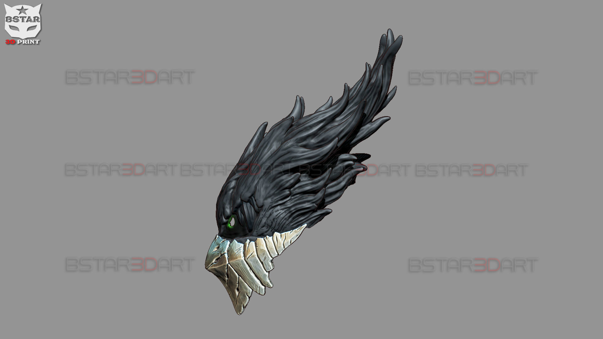 Dark Deku Mask - My Hero Academia Cosplay 3D print model_16