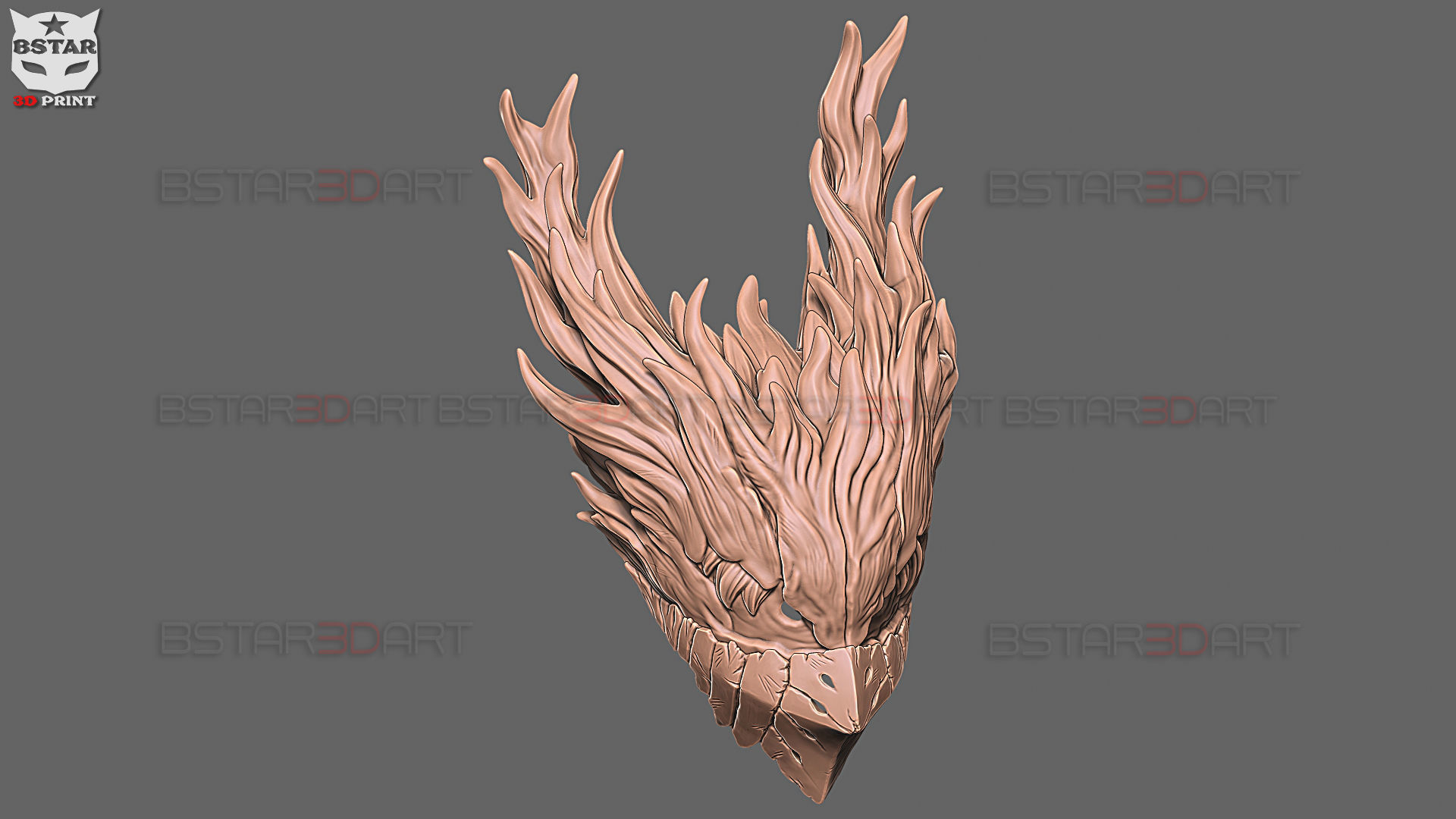 Dark Deku Mask - My Hero Academia Cosplay 3D print model_28