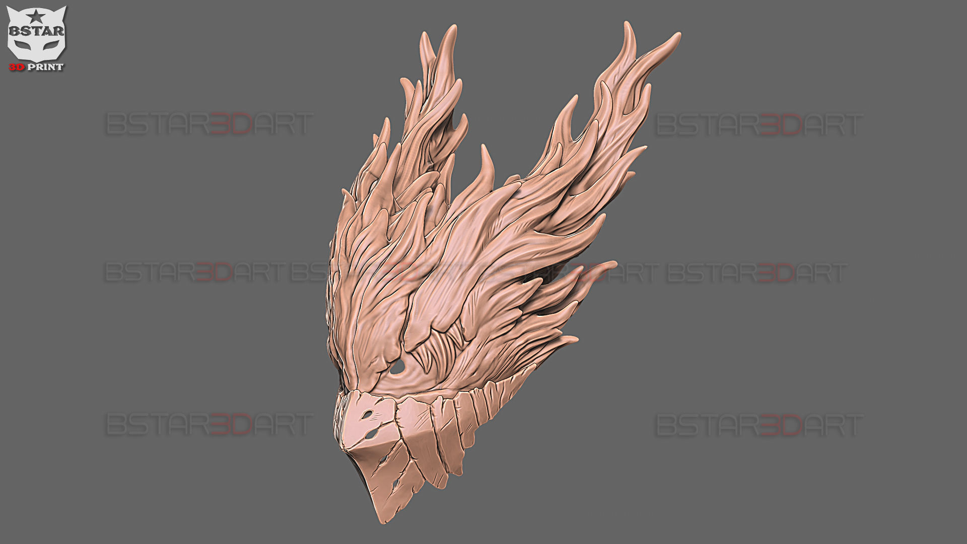 Dark Deku Mask - My Hero Academia Cosplay 3D print model_22