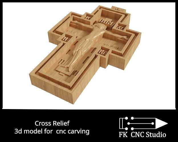 Cross 3d model - for cnc carving 3D model 3D printable | CGTrader