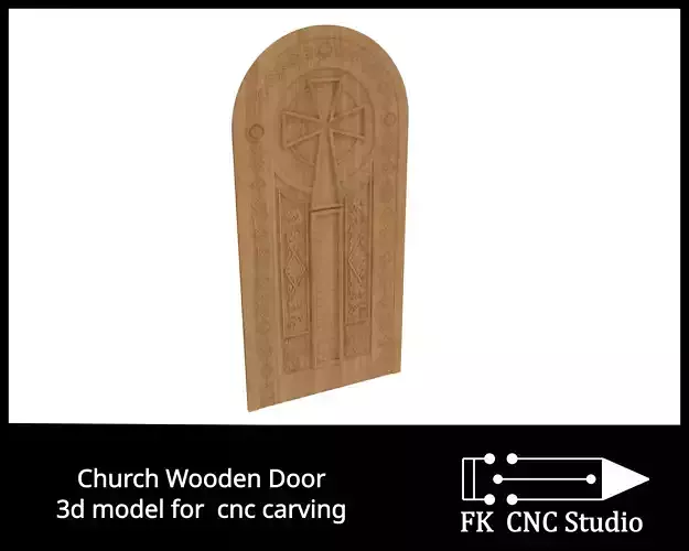 Church Wooden Door model 3D print model
