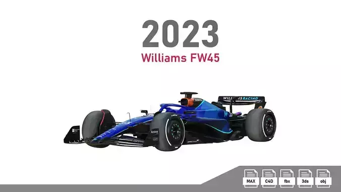 F1 Williams FW45 2023 3D model | CGTrader