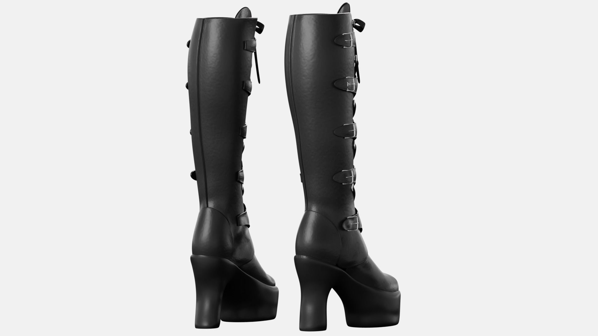 Gothic Lolita Outfit Low-poly 3D model_12