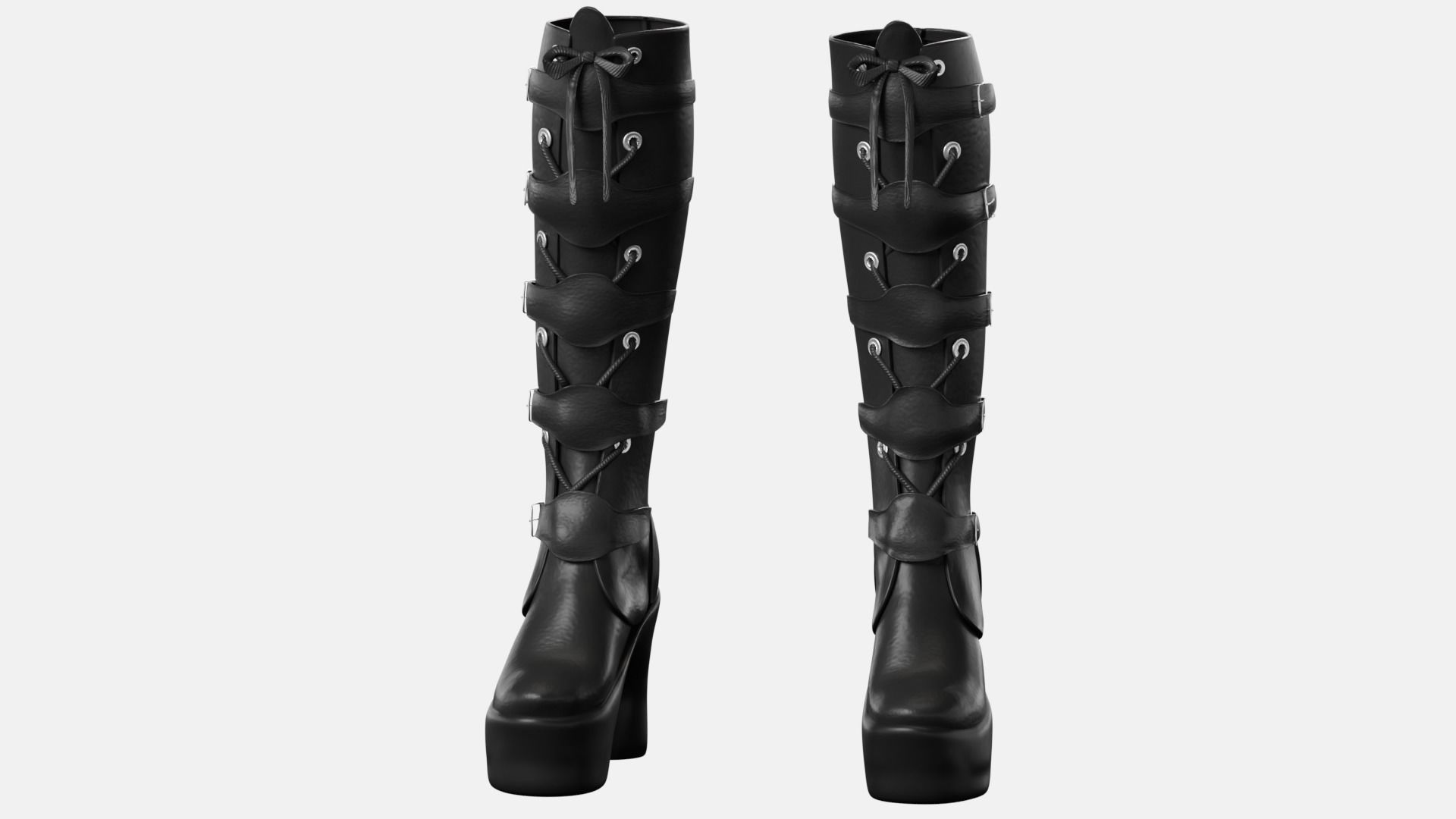 Gothic Lolita Outfit Low-poly 3D model_22