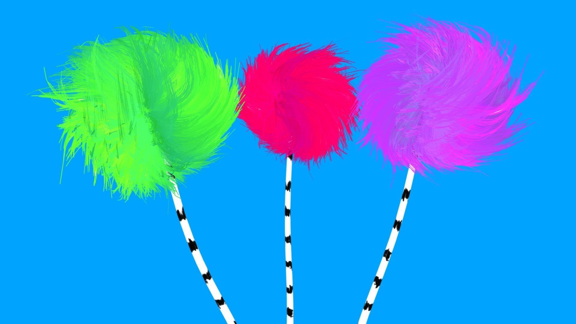 Truffula Tree Low-poly 3D model_1