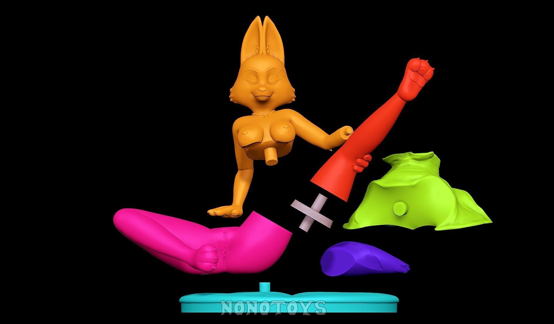 Diane Foxington NSFW 3D print model_8