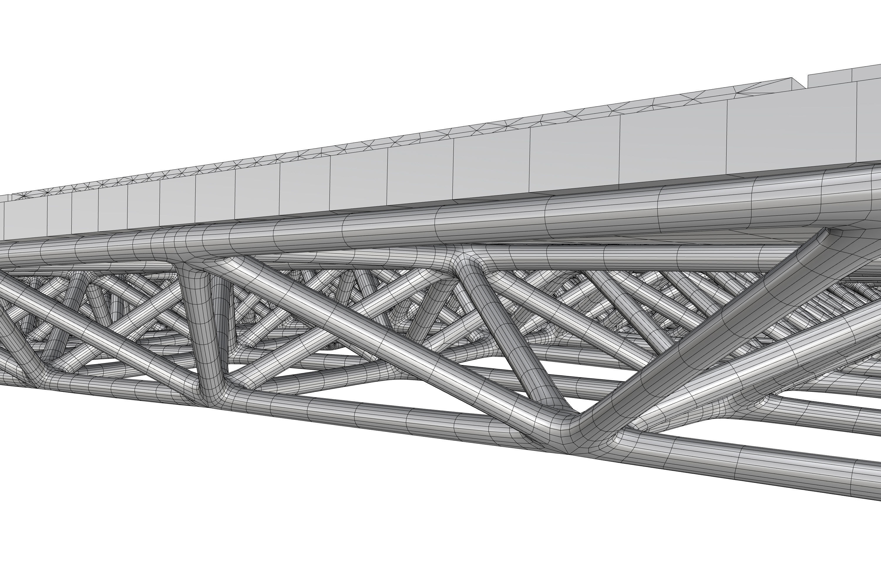 Wavy Space Truss Ceiling 3D model_19