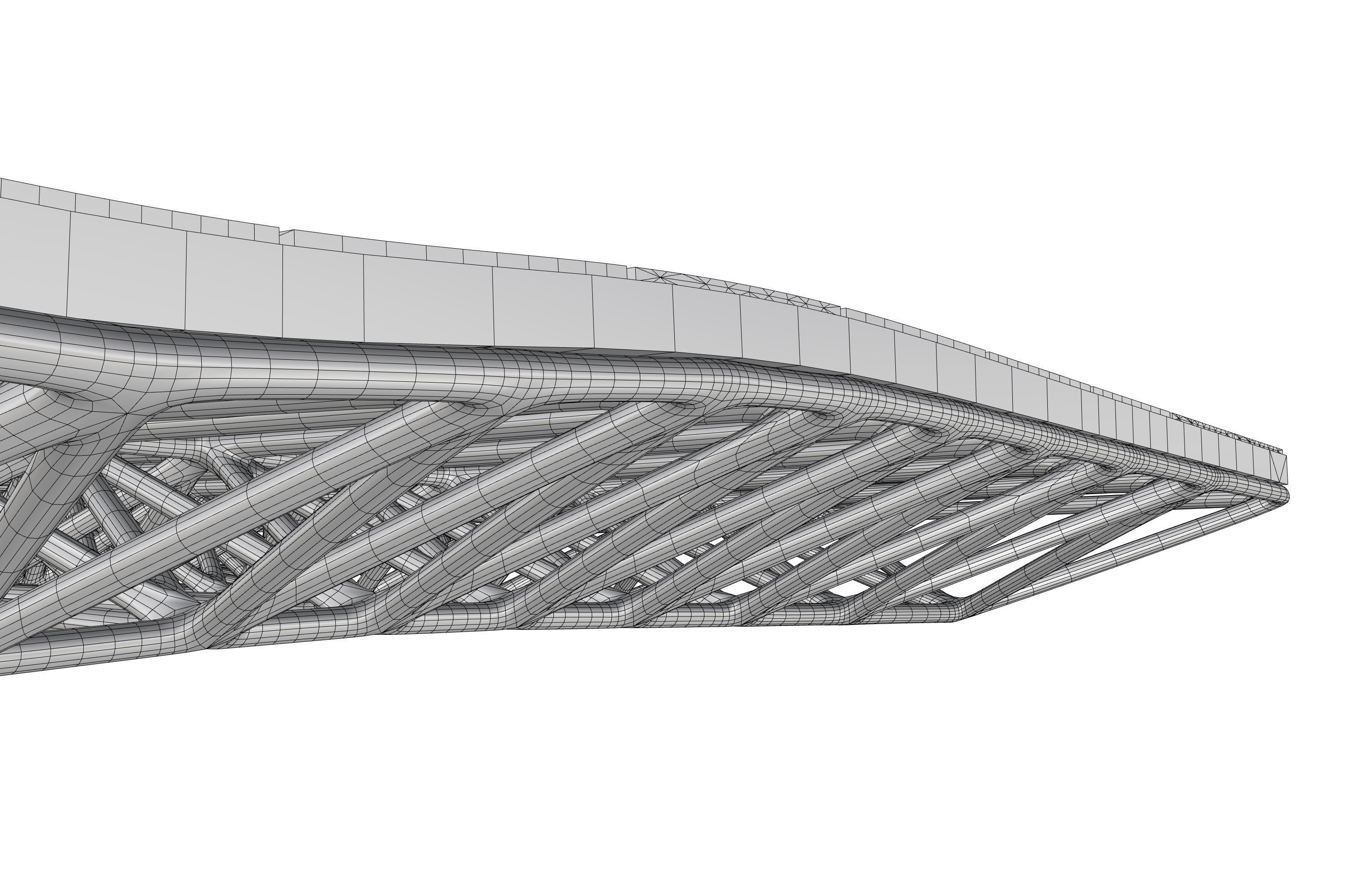 Wavy Space Truss Ceiling 3D model_20