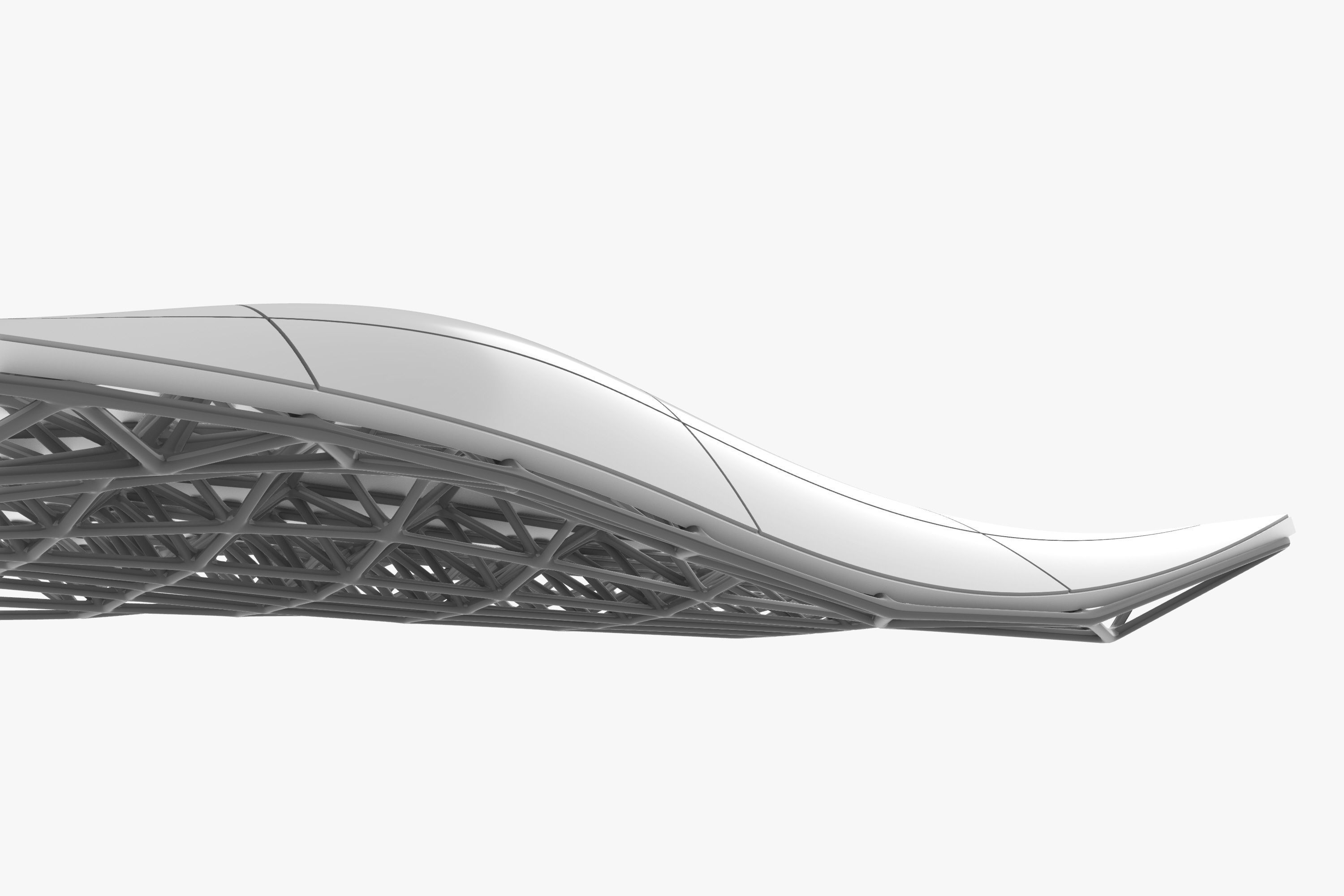 Wavy Space Truss Ceiling 3D model_16