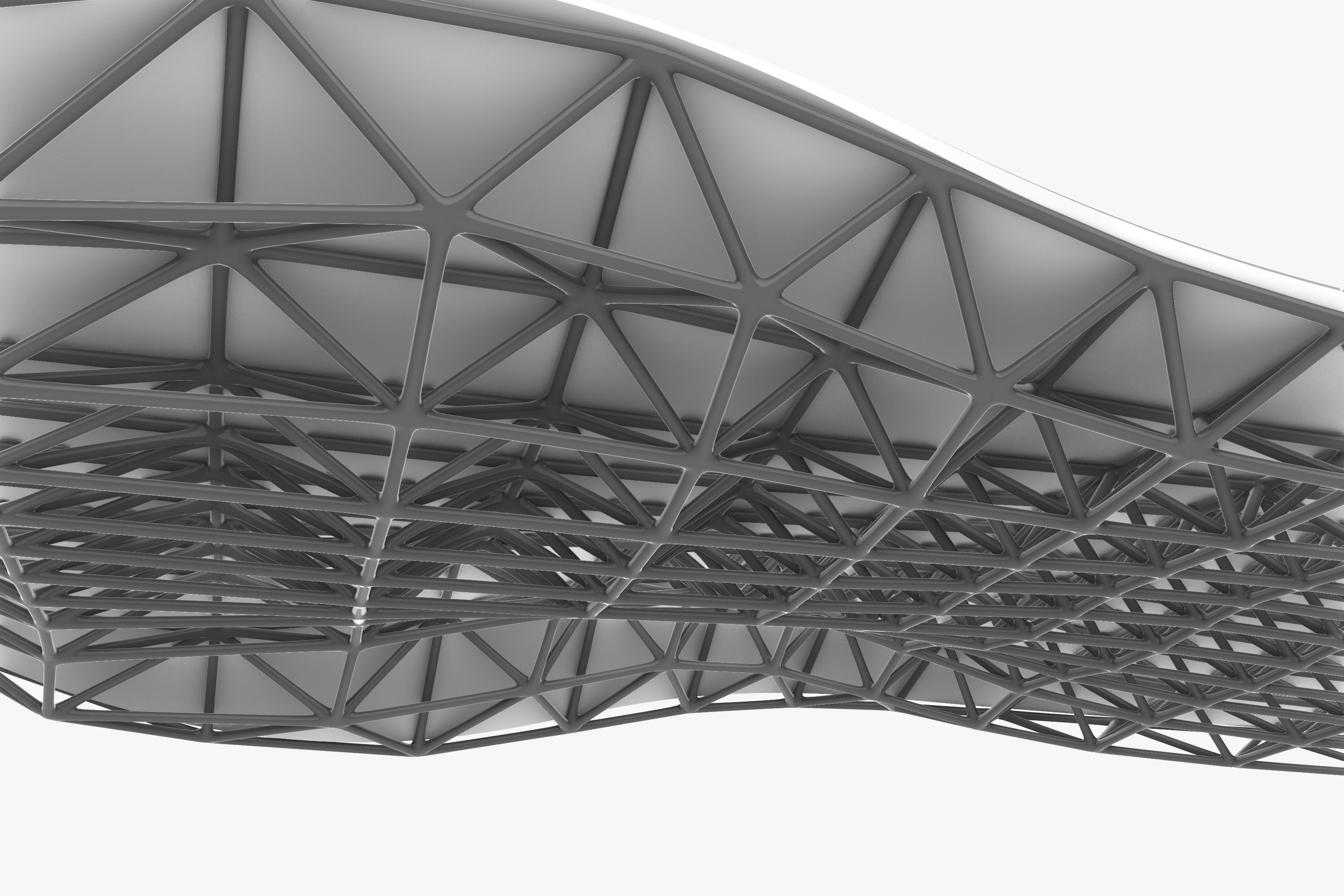 Wavy Space Truss Ceiling 3D model_10