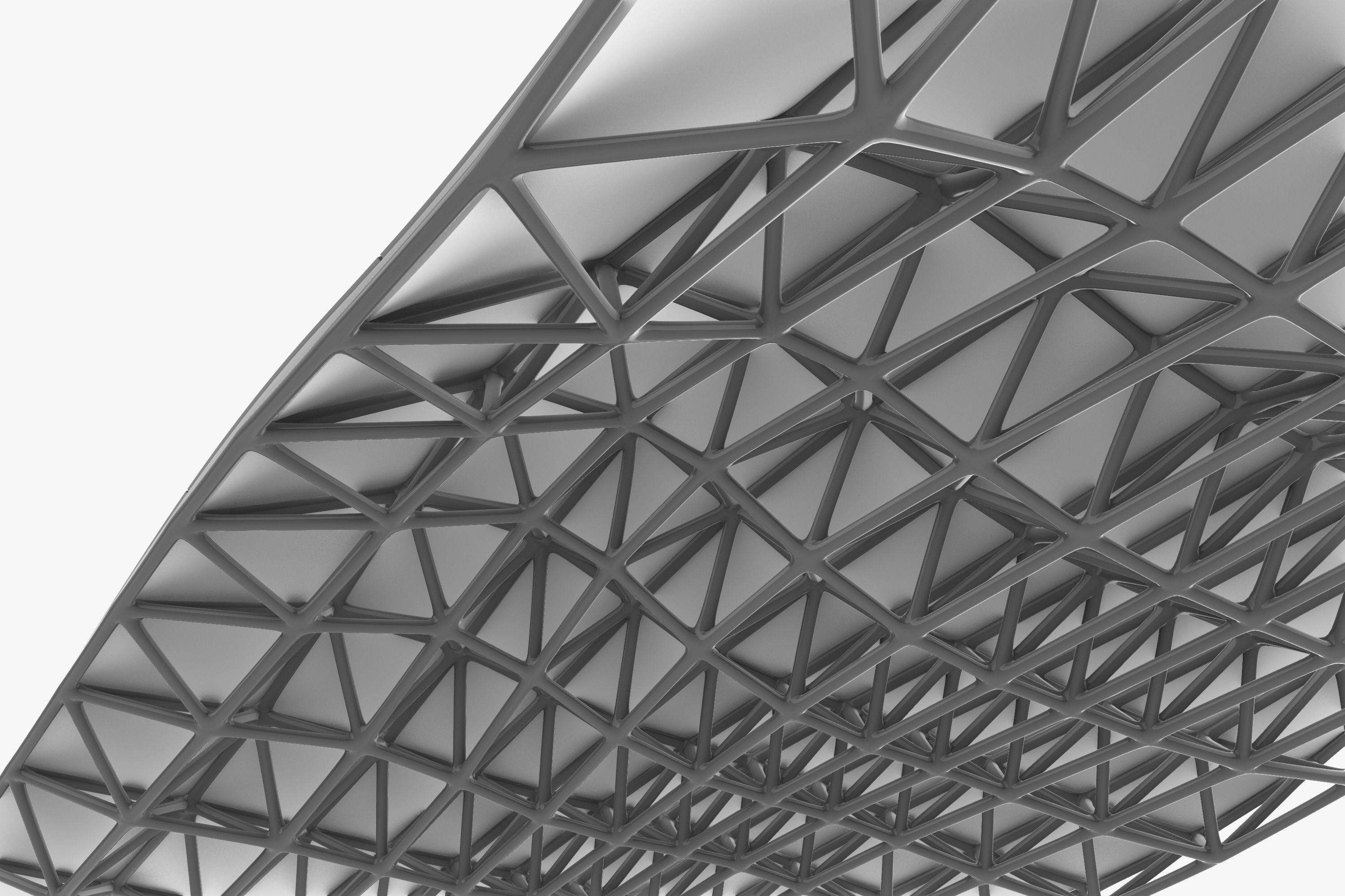 Wavy Space Truss Ceiling 3D model_9