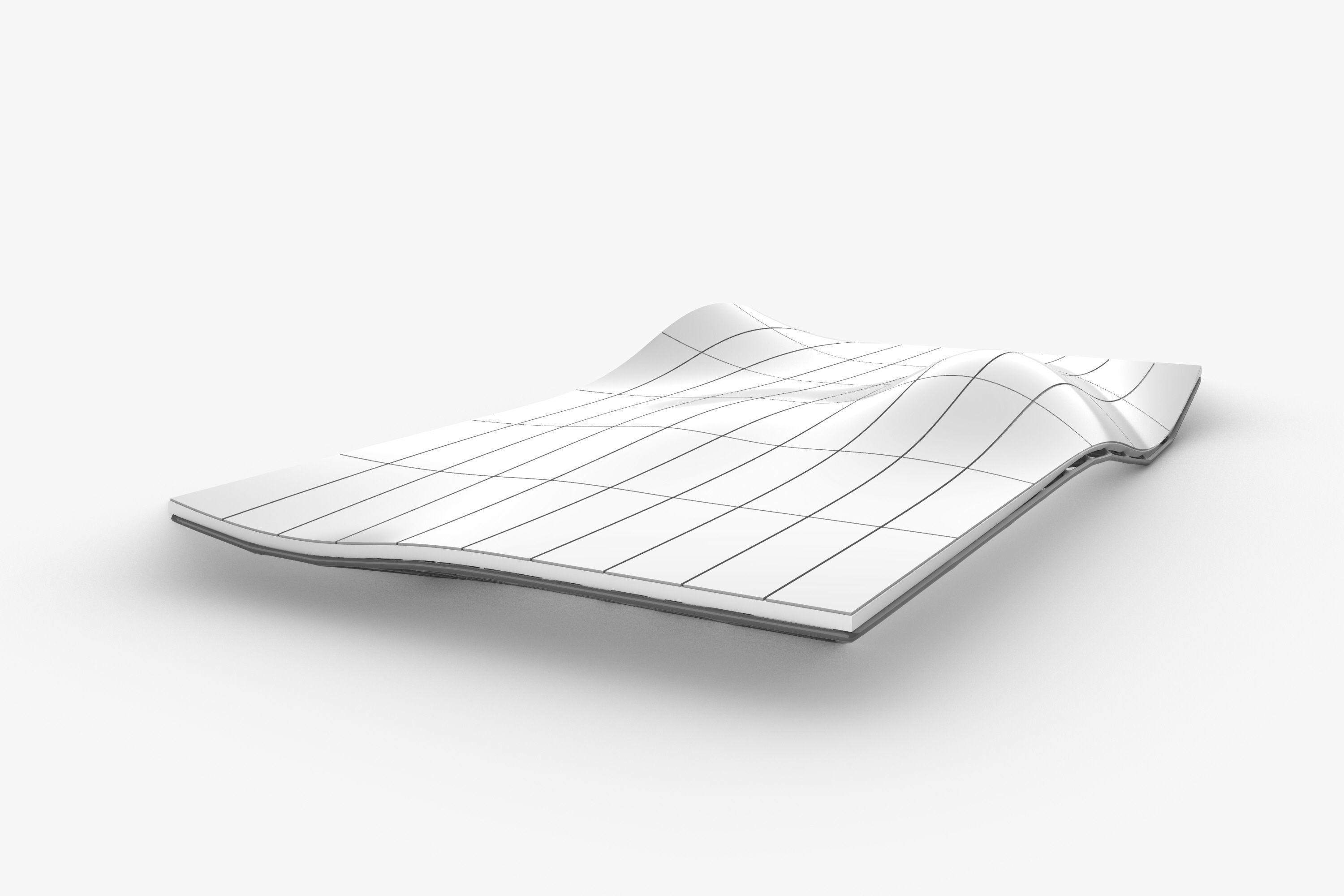 Wavy Space Truss Ceiling 3D model_4