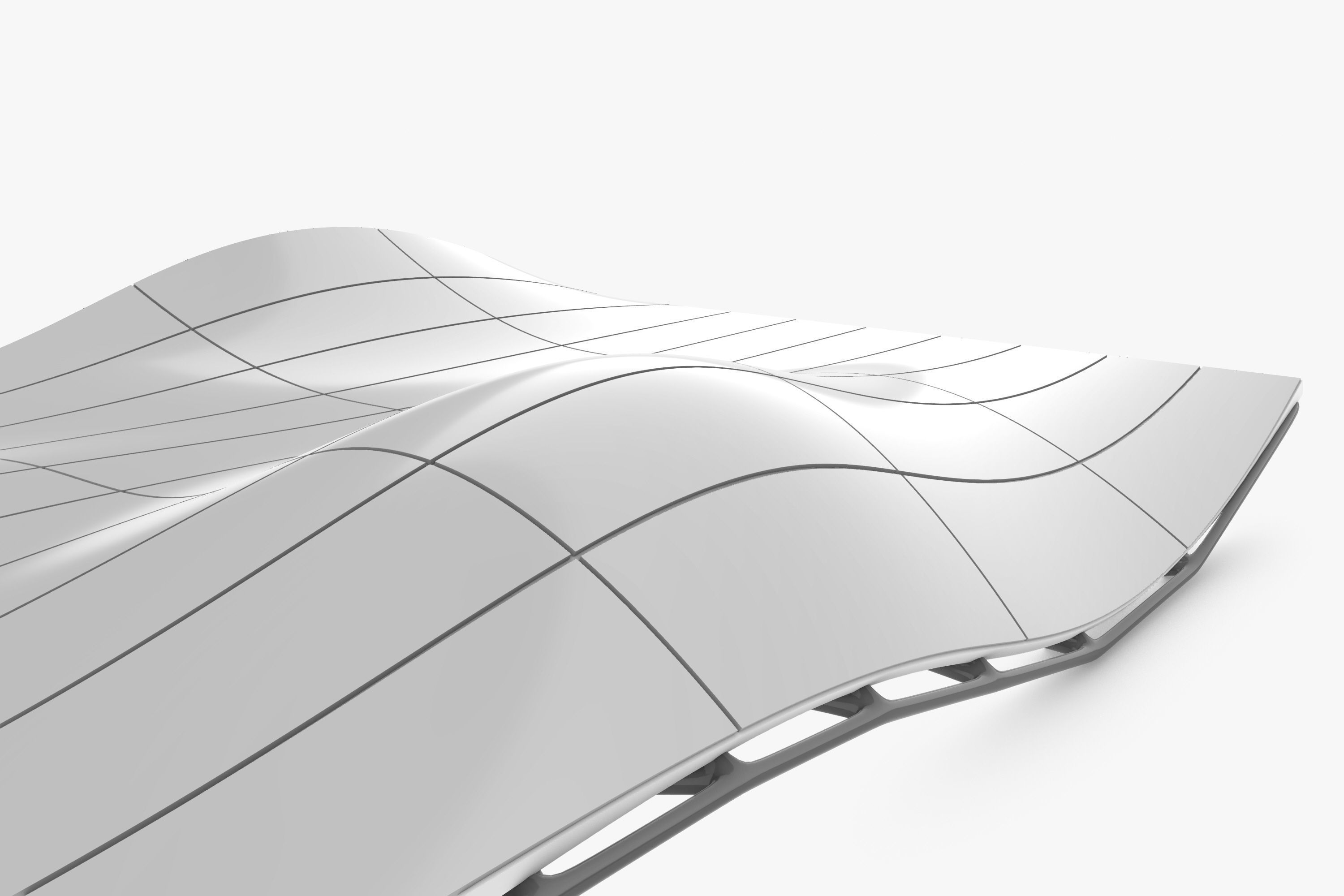 Wavy Space Truss Ceiling 3D model_5