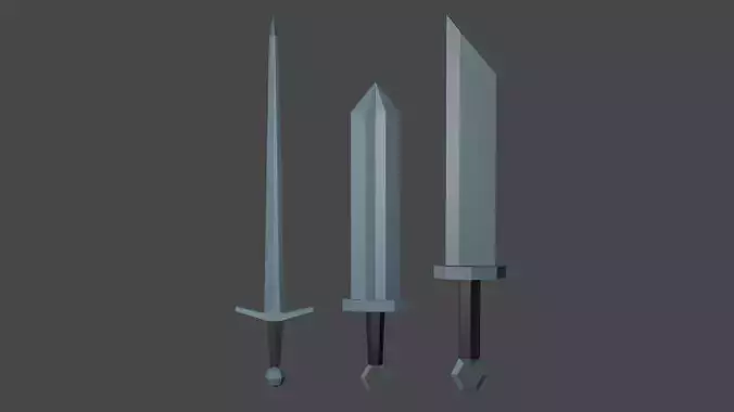 Medieval Swords Low Poly