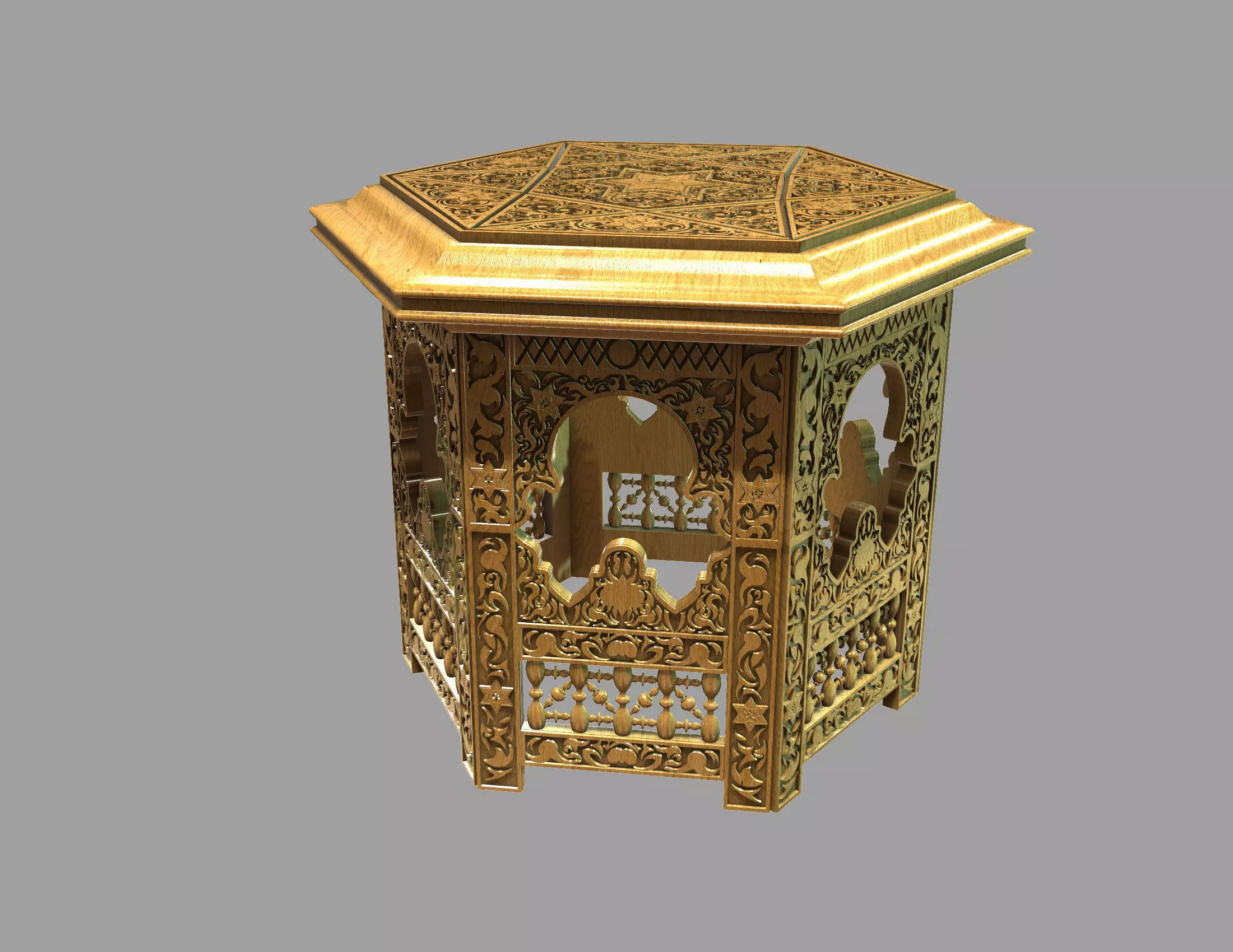 Traditional arabic coffee table 3D print model_0