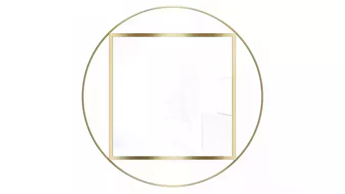 Mirror in a metal frame GZ-M1029