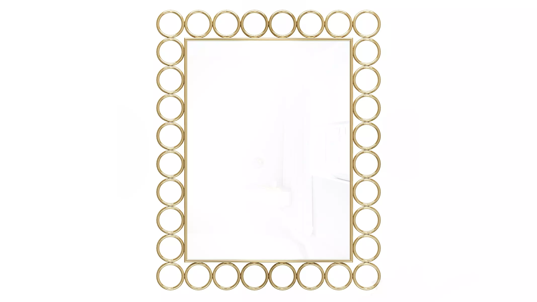 Mirror in a metal frame GZ-M1035 3D model_0