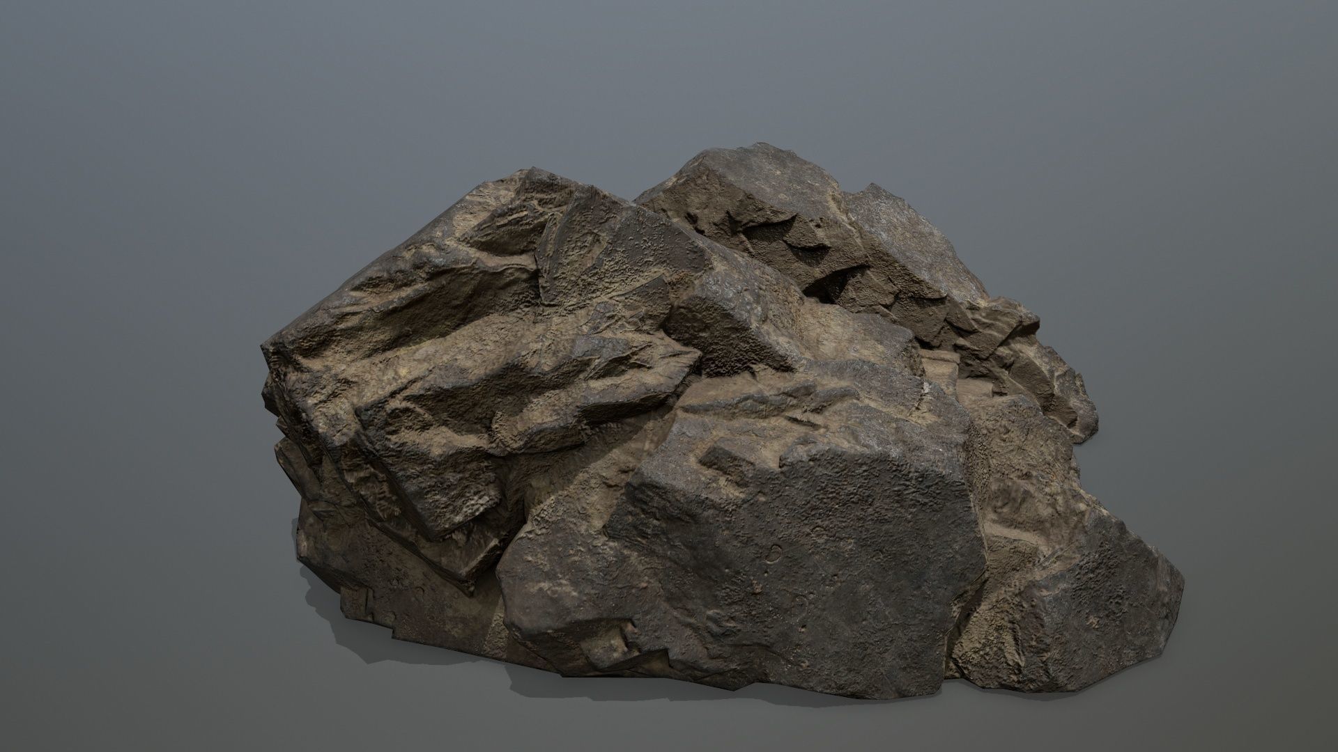 Rock  Gate Low-poly 3D model_3