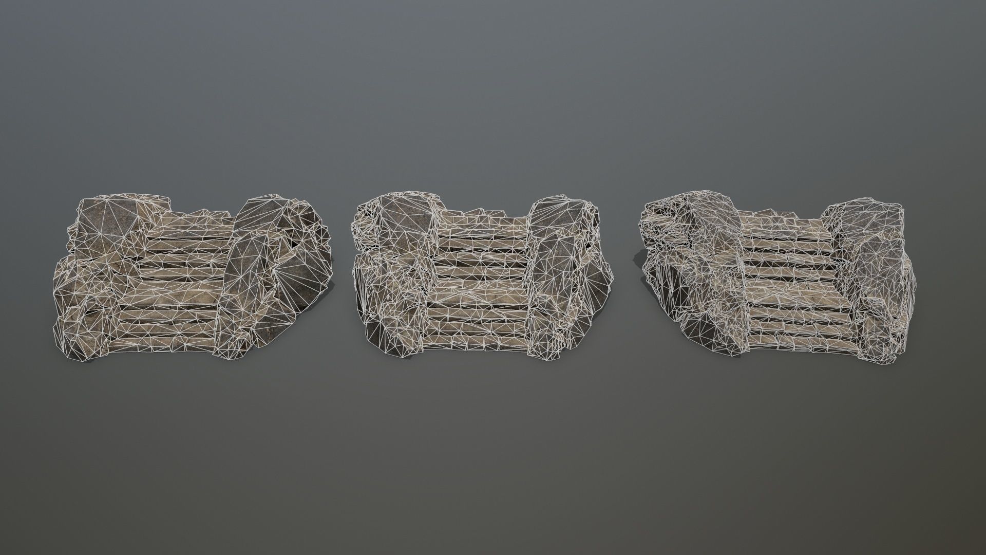 Rock  Gate Low-poly 3D model_12