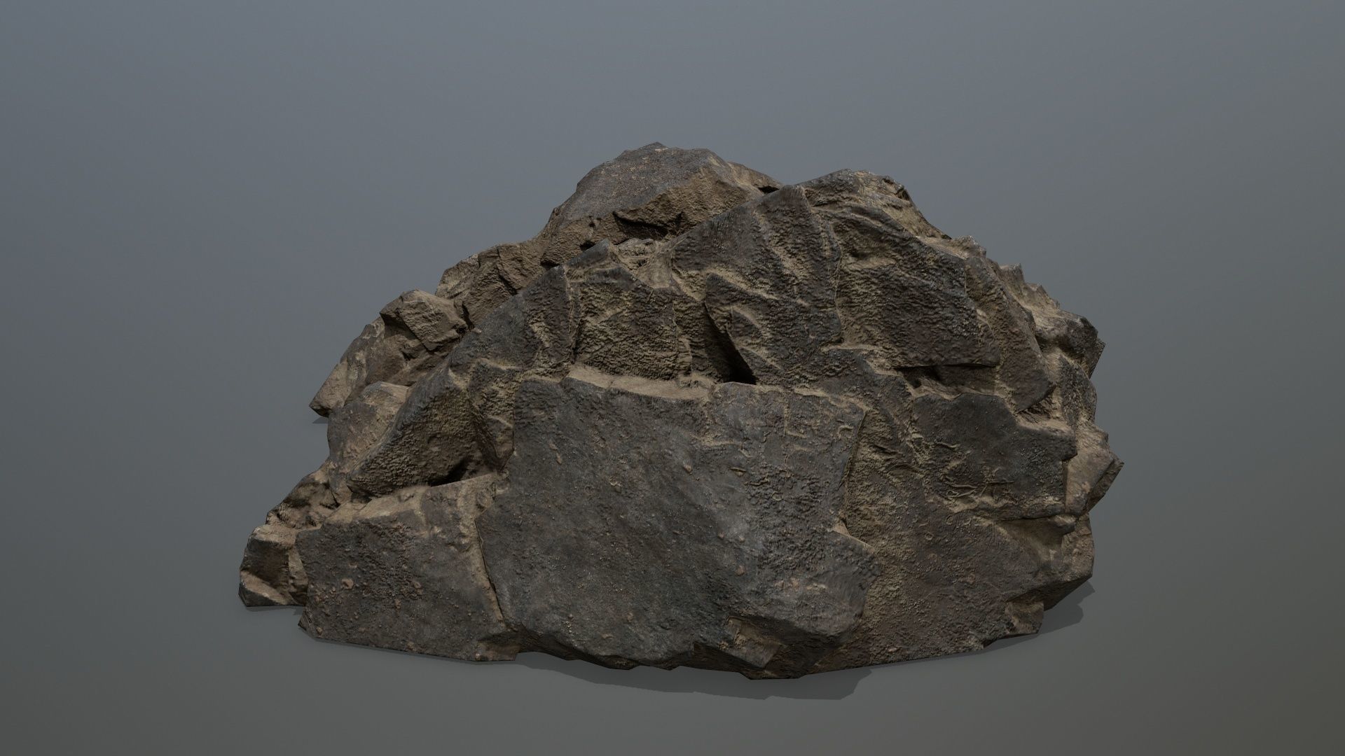 Rock  Gate Low-poly 3D model_8