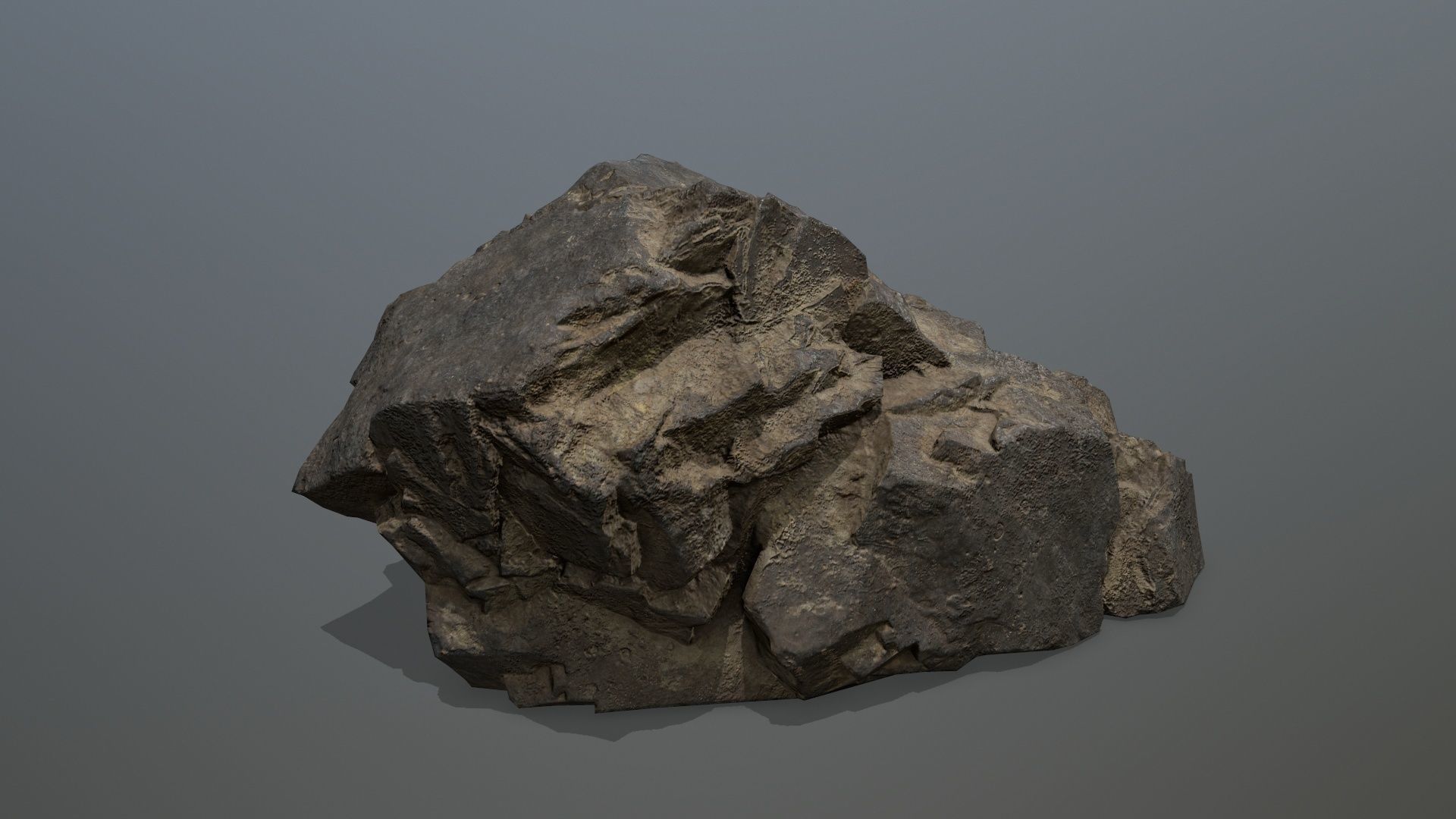 Rock  Gate Low-poly 3D model_4