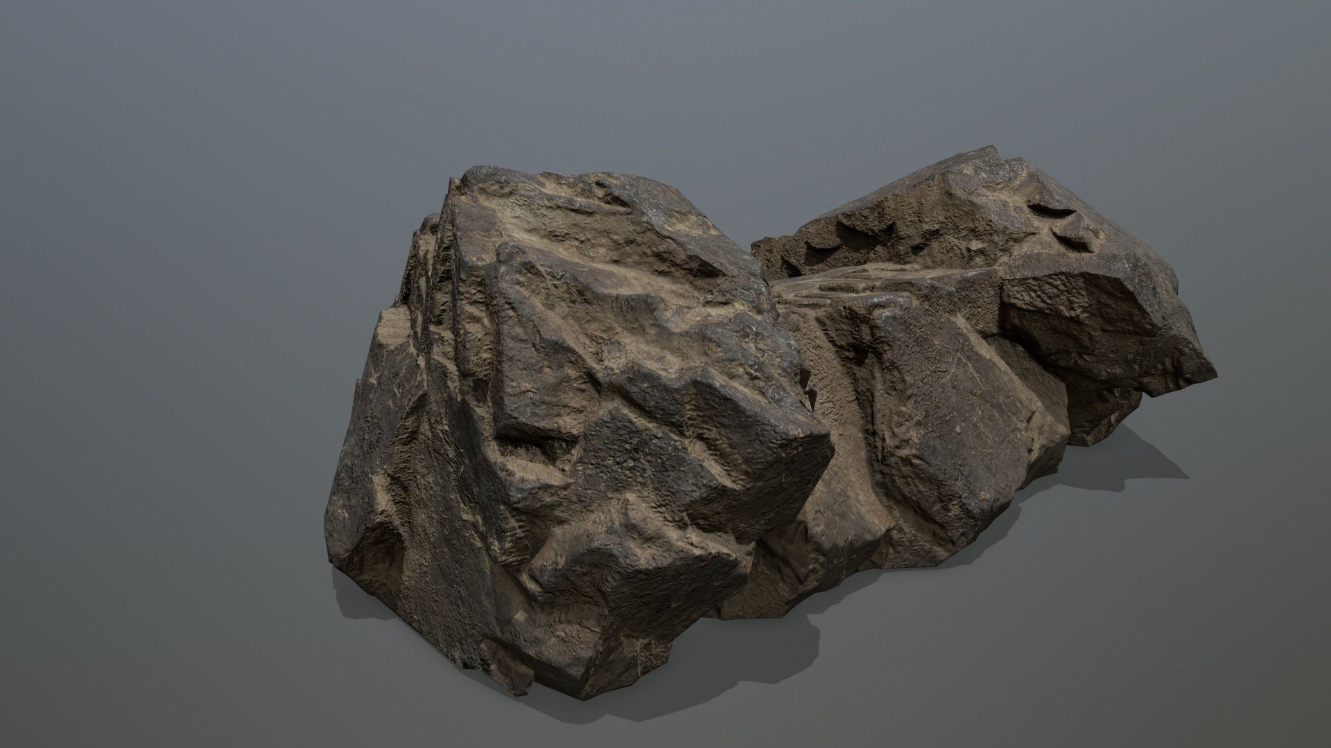 Rock  Gate Low-poly 3D model_7