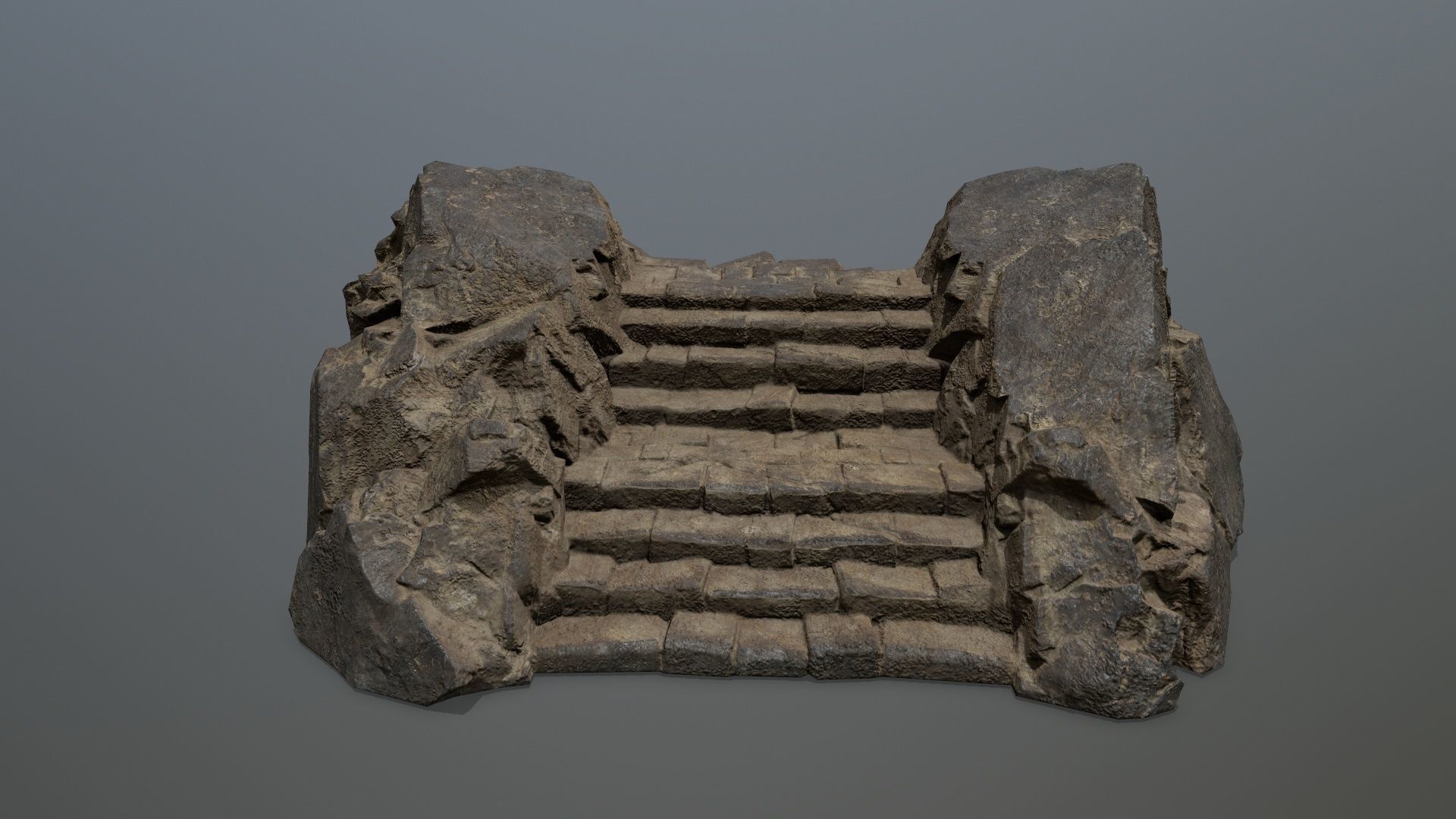 Rock  Gate Low-poly 3D model_1