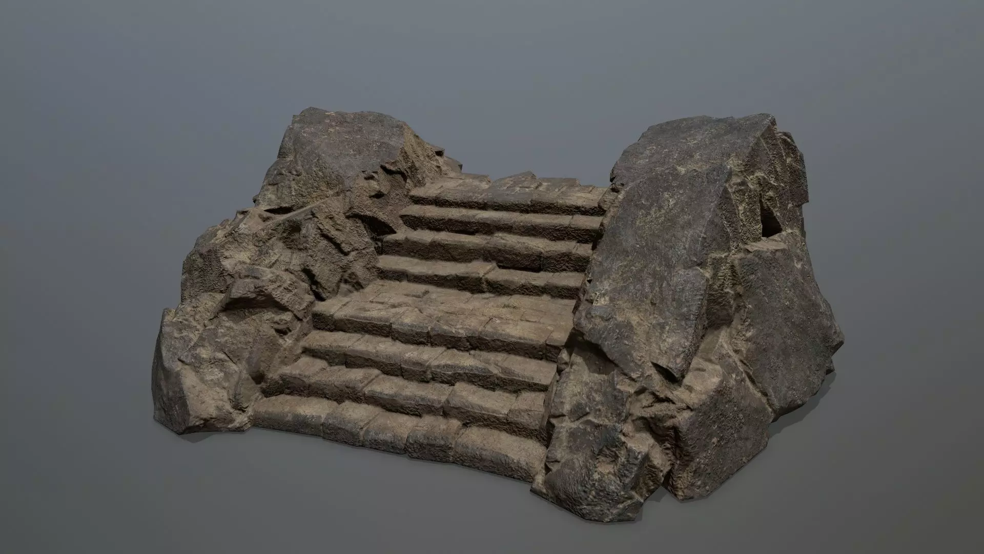 Rock  Gate Low-poly 3D model_0