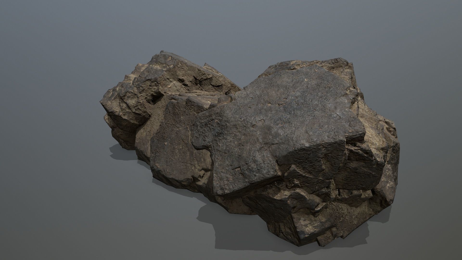 Rock  Gate Low-poly 3D model_5