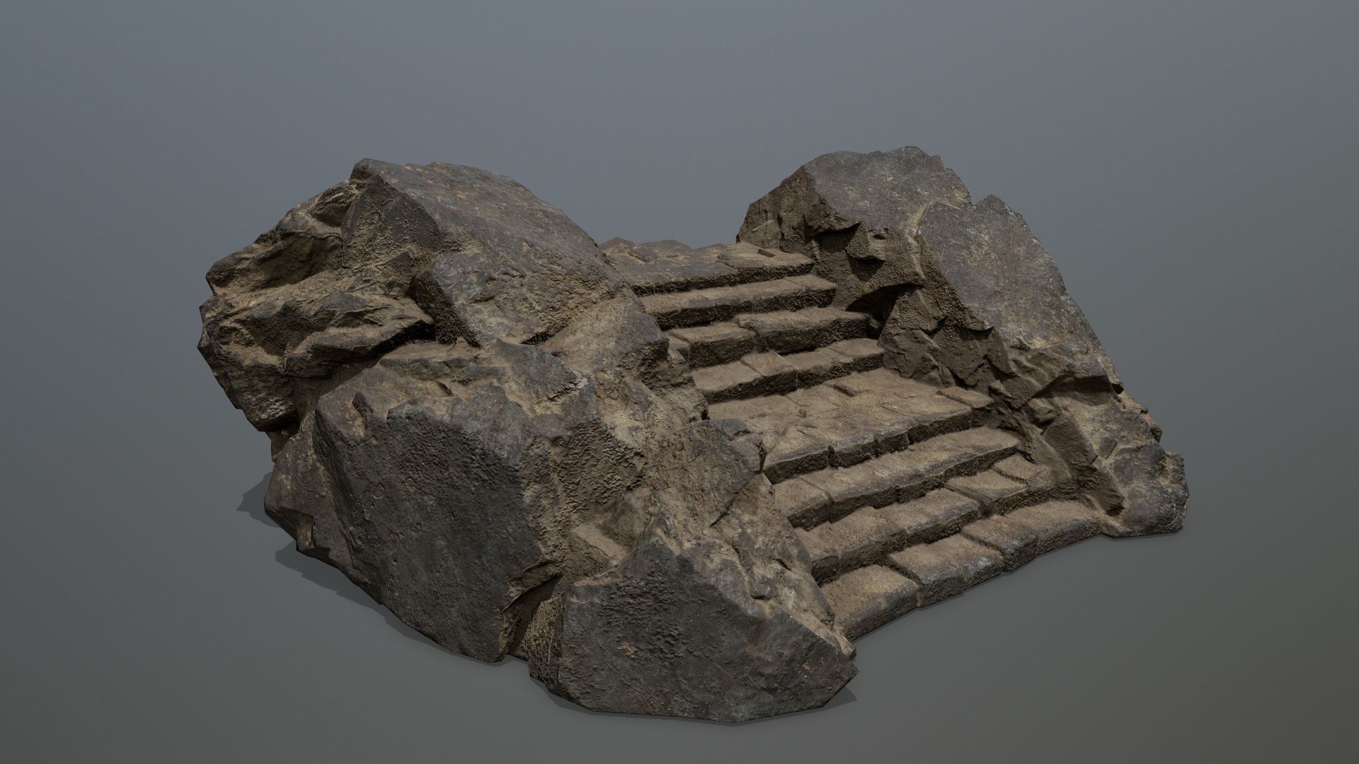 Rock  Gate Low-poly 3D model_2