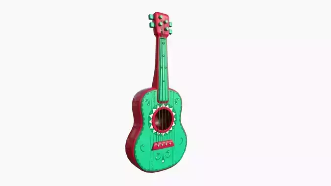 Cartoon Mexican Guitar A10 Red - Music Instrument Design