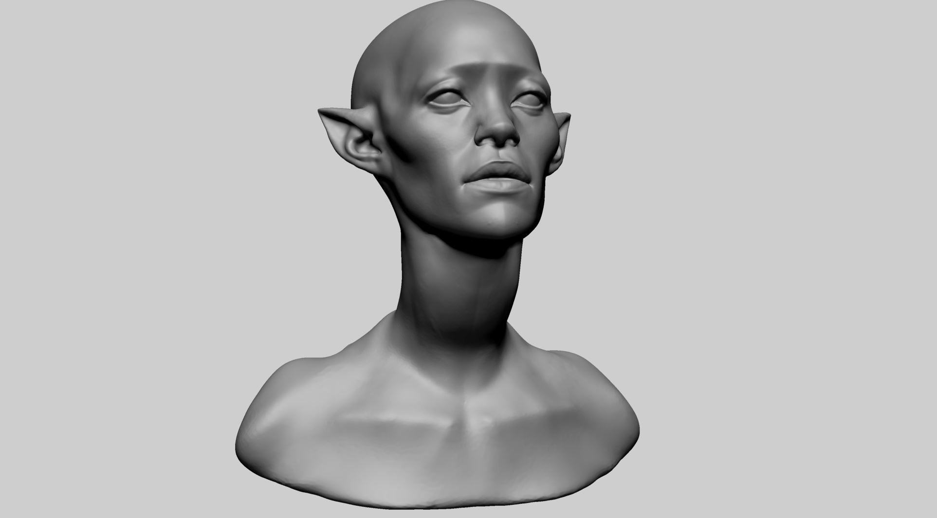 Fantasy Female Head O 3D model_1