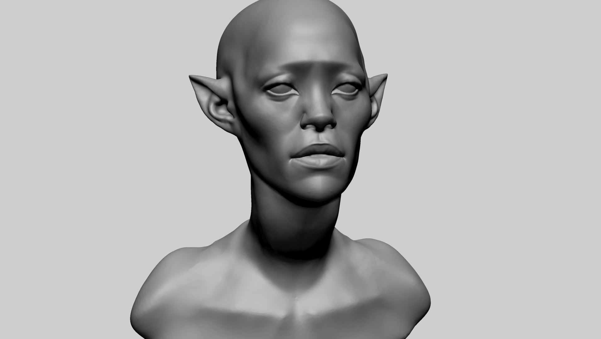 Fantasy Female Head O 3D model_9