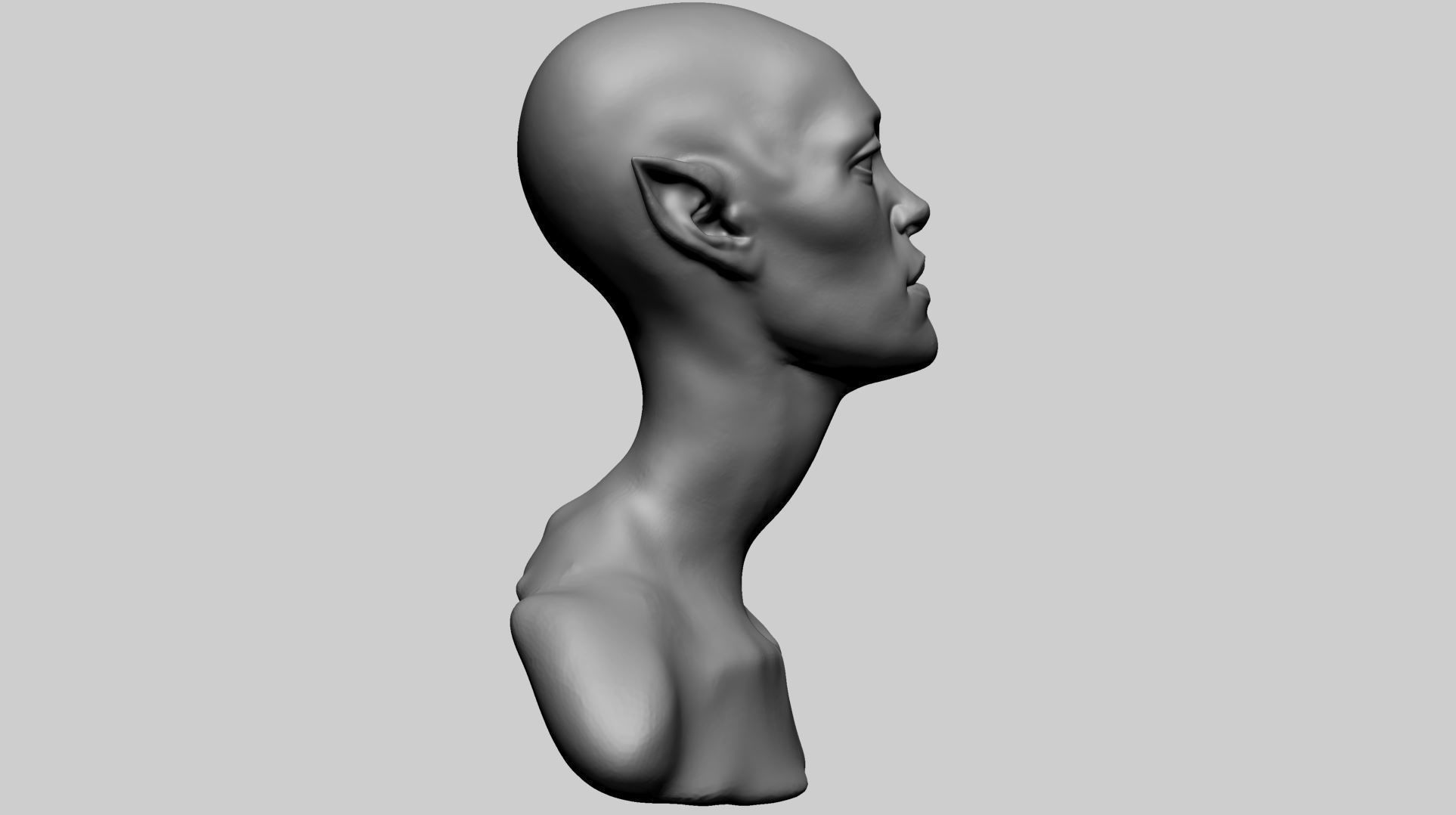Fantasy Female Head O 3D model_3