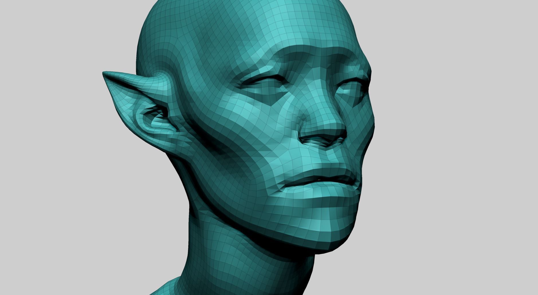 Fantasy Female Head O 3D model_12