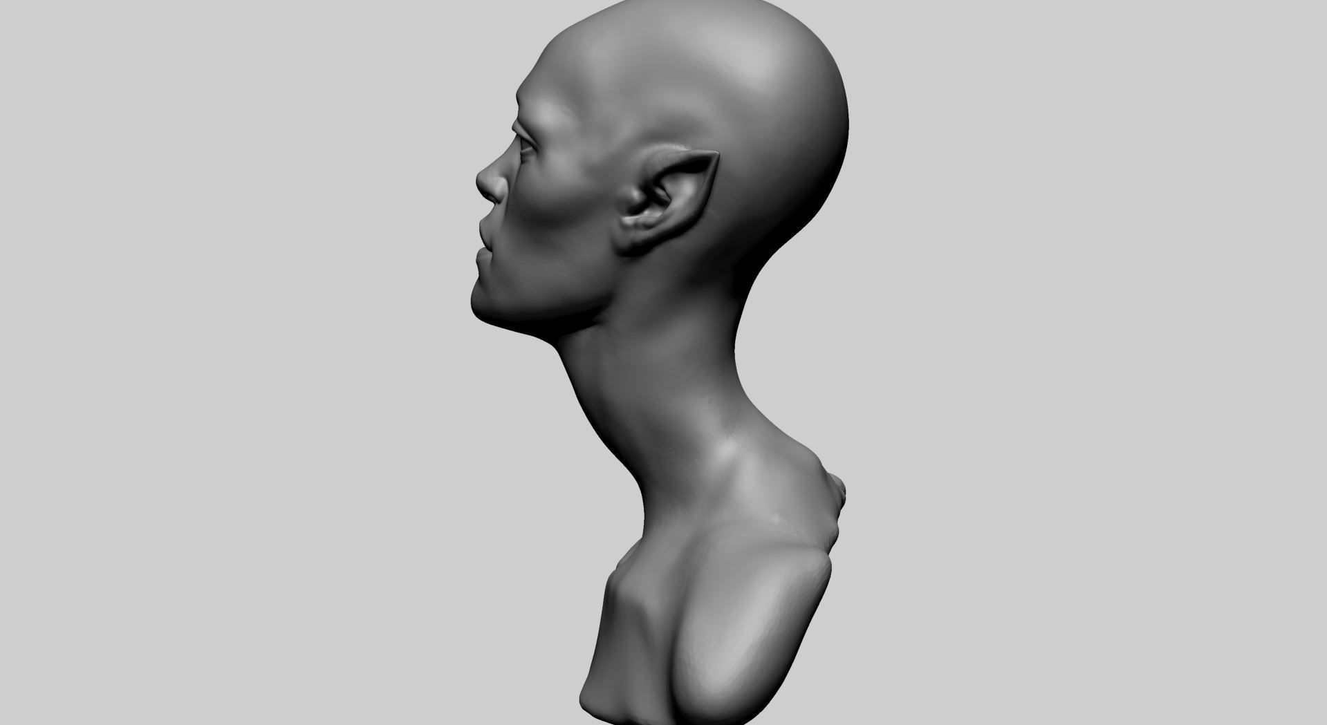 Fantasy Female Head O 3D model_6