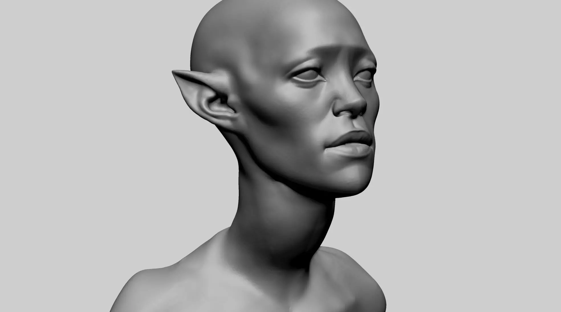 Fantasy Female Head O 3D model_0