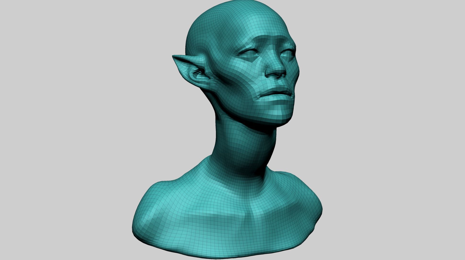 Fantasy Female Head O 3D model_13