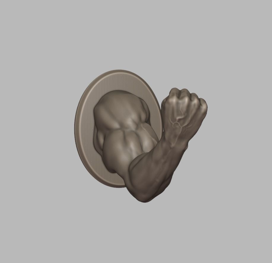 Bodybuilding hook 3D print model_3