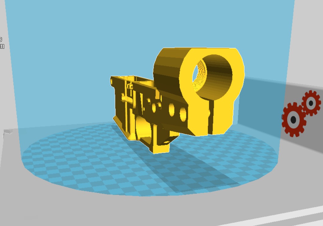 AR15 3D Receiver  ar lower good toy 3D print model_3