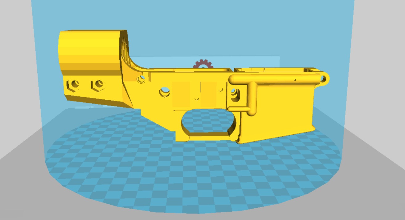 AR15 3D Receiver  ar lower good toy 3D print model_1